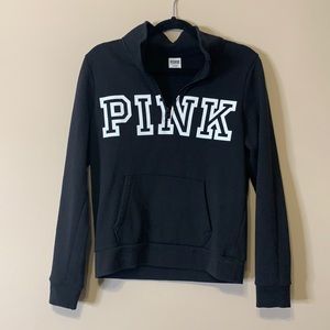 🆒💕Pink Black Half Zip Hoodie